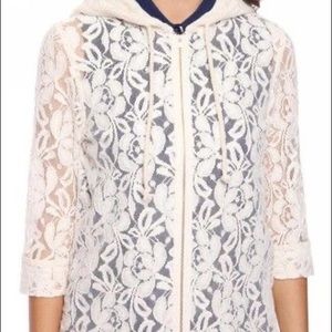 Urban Outfitters white lace hoodie